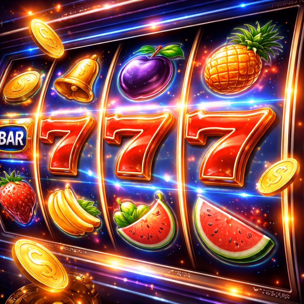 Delighted gamer enjoying dynamic virtual slot titles with sparkling 777 symbols showing premium casino thrills at 1XOK